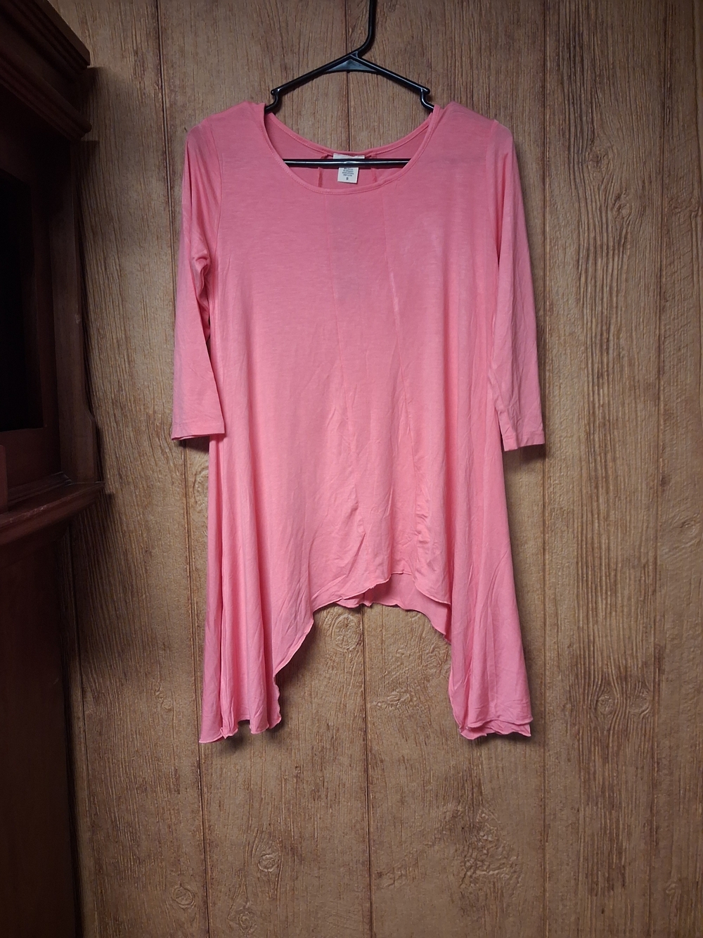Yelete Pink Flowing Asymmetric Hem Tunic Top